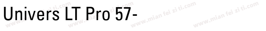Univers LT Pro 57字体转换